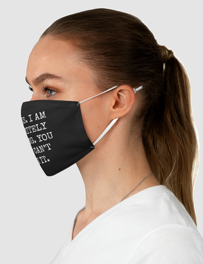 I Am Definitely Smiling | Two-Layer Polyester Fabric Face Mask OniTakai