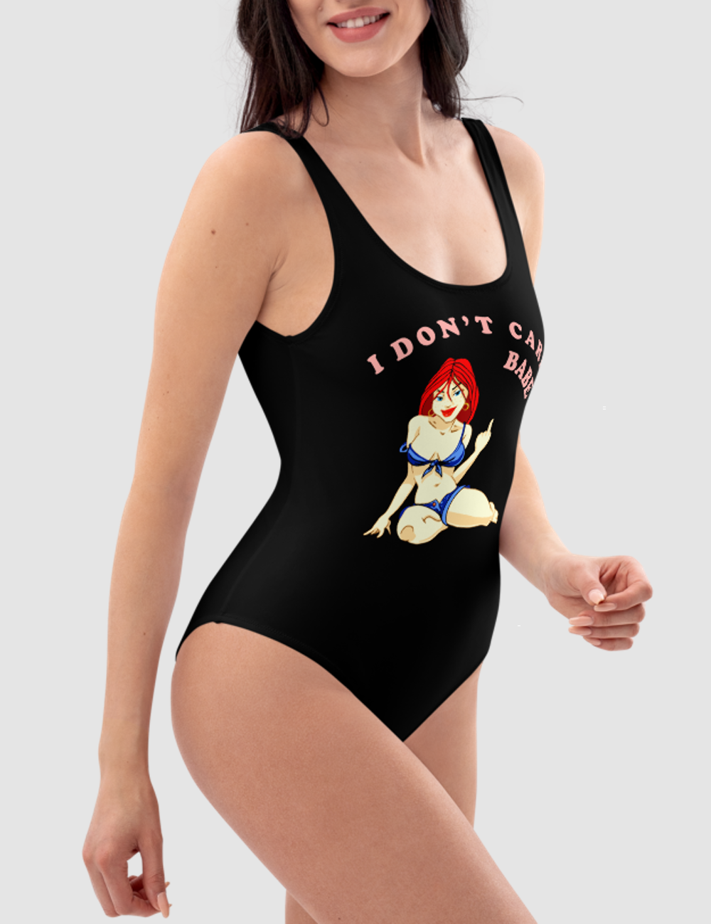 I Don't Care Babe | Women's One-Piece Swimsuit OniTakai