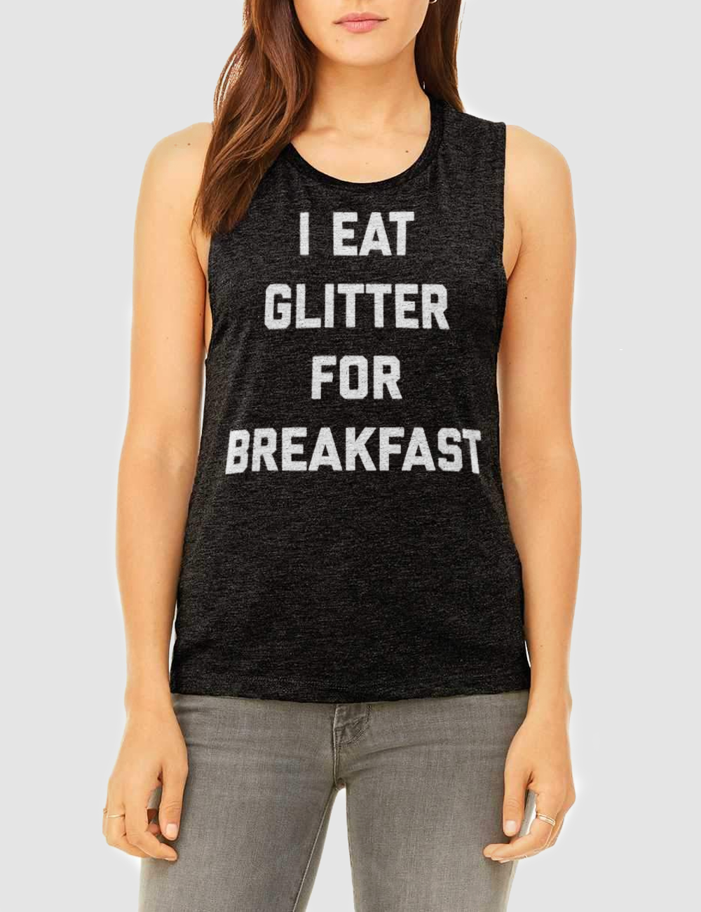 I Eat Glitter For Breakfast | Women's Muscle Tank Top OniTakai