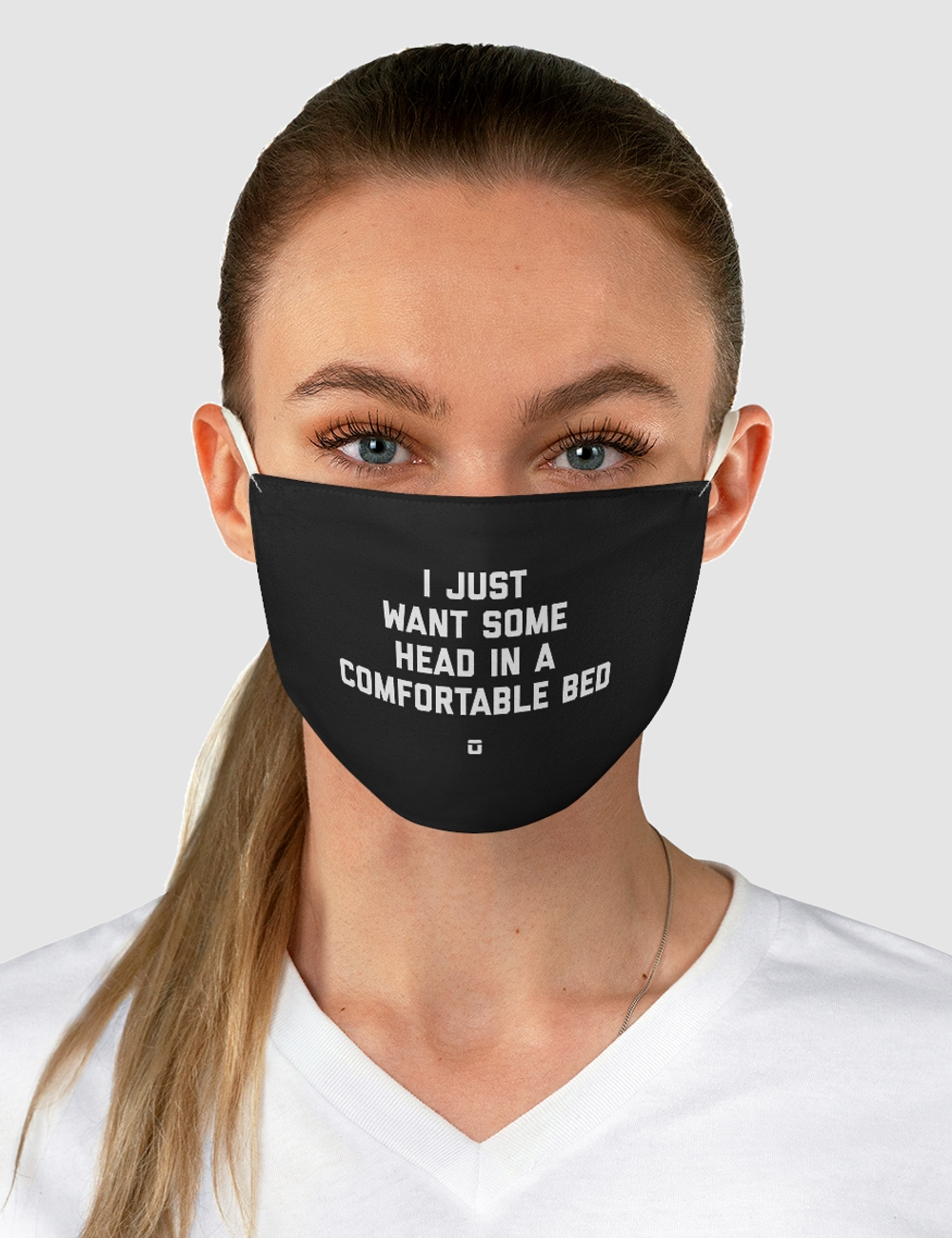 I Just Want Some Head In A Comfortable Bed | Two-Layer Polyester Fabric Face Mask OniTakai