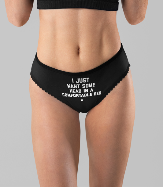 I Just Want Some Head In A Comfortable Bed Women's Intimate Briefs OniTakai
