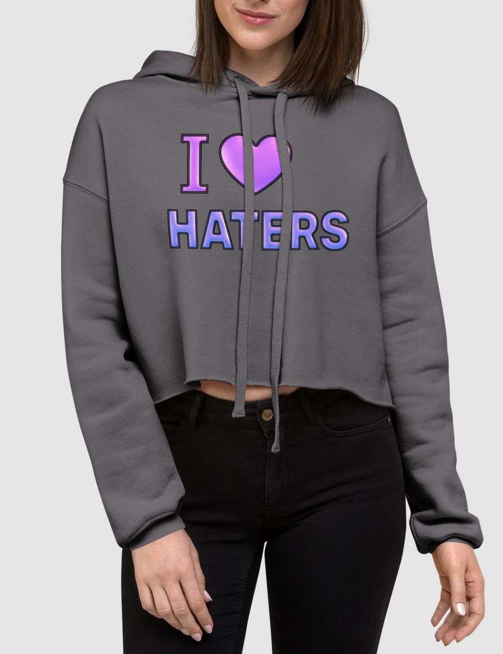 I Love Haters | Crop Hoodie OniTakai