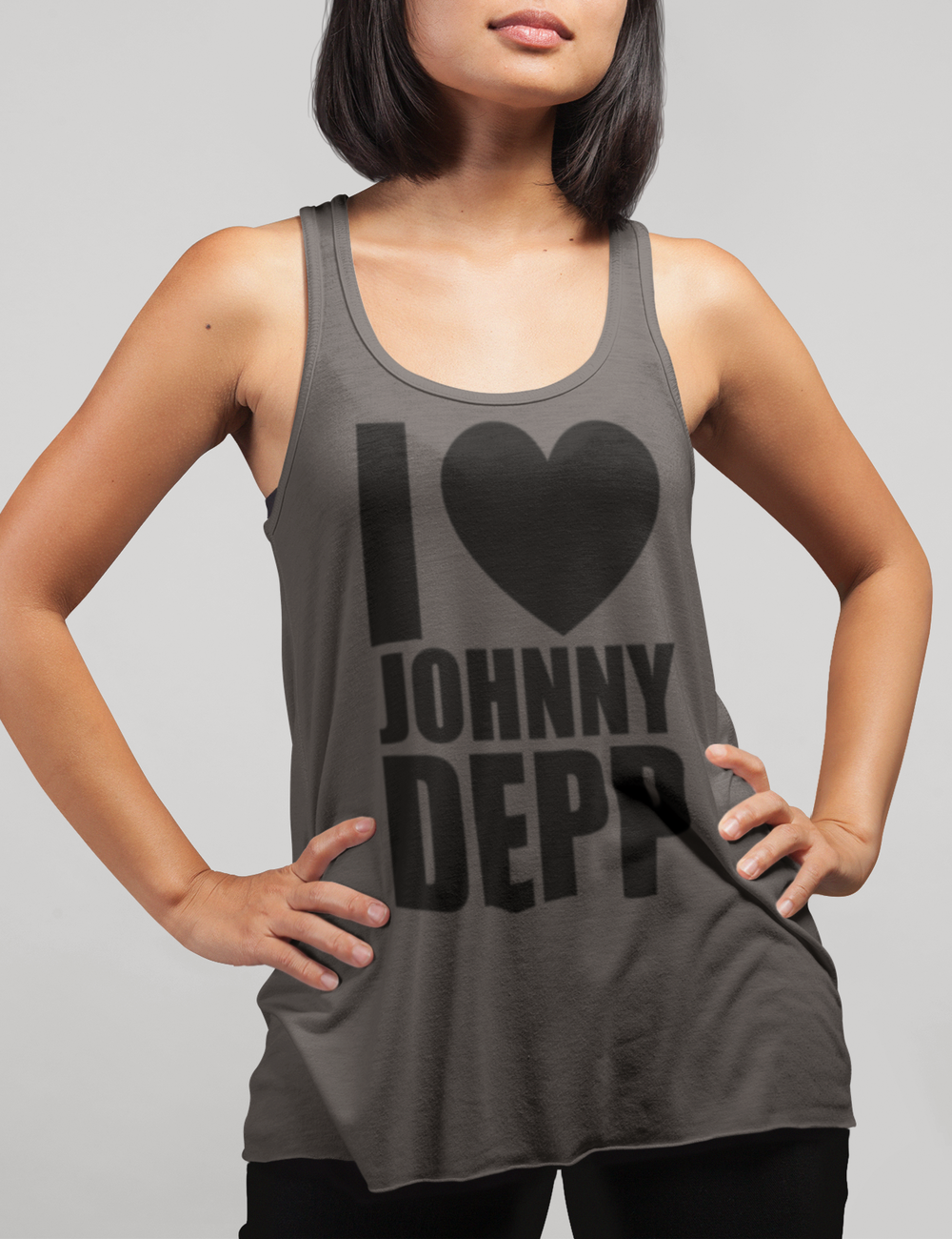 I Love Johnny Depp | Women's Cut Racerback Tank Top OniTakai