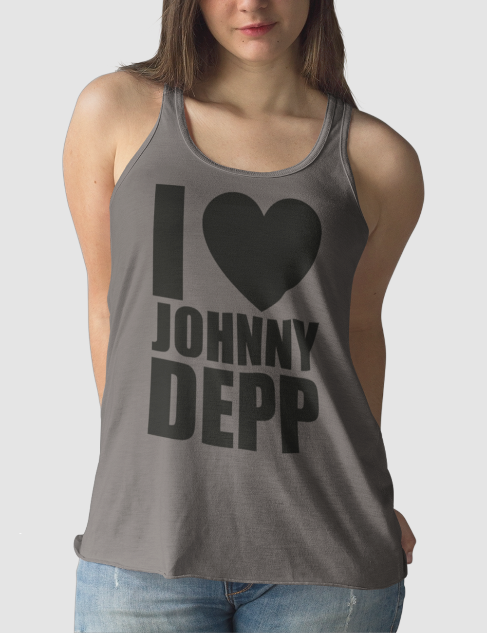 I Love Johnny Depp | Women's Cut Racerback Tank Top OniTakai