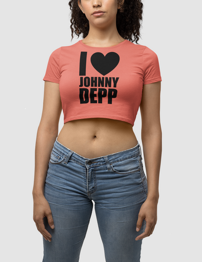 I Love Johnny Depp | Women's Fitted Crop Top T-Shirt OniTakai
