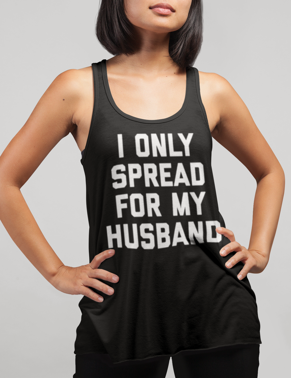I Only Spread For My Husband | Women's Cut Racerback Tank Top OniTakai