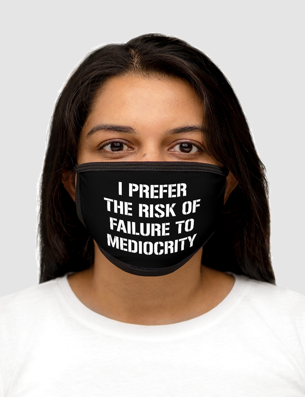 I Prefer The Risk Of Failure To Mediocrity | Mixed Fabric Face Mask OniTakai