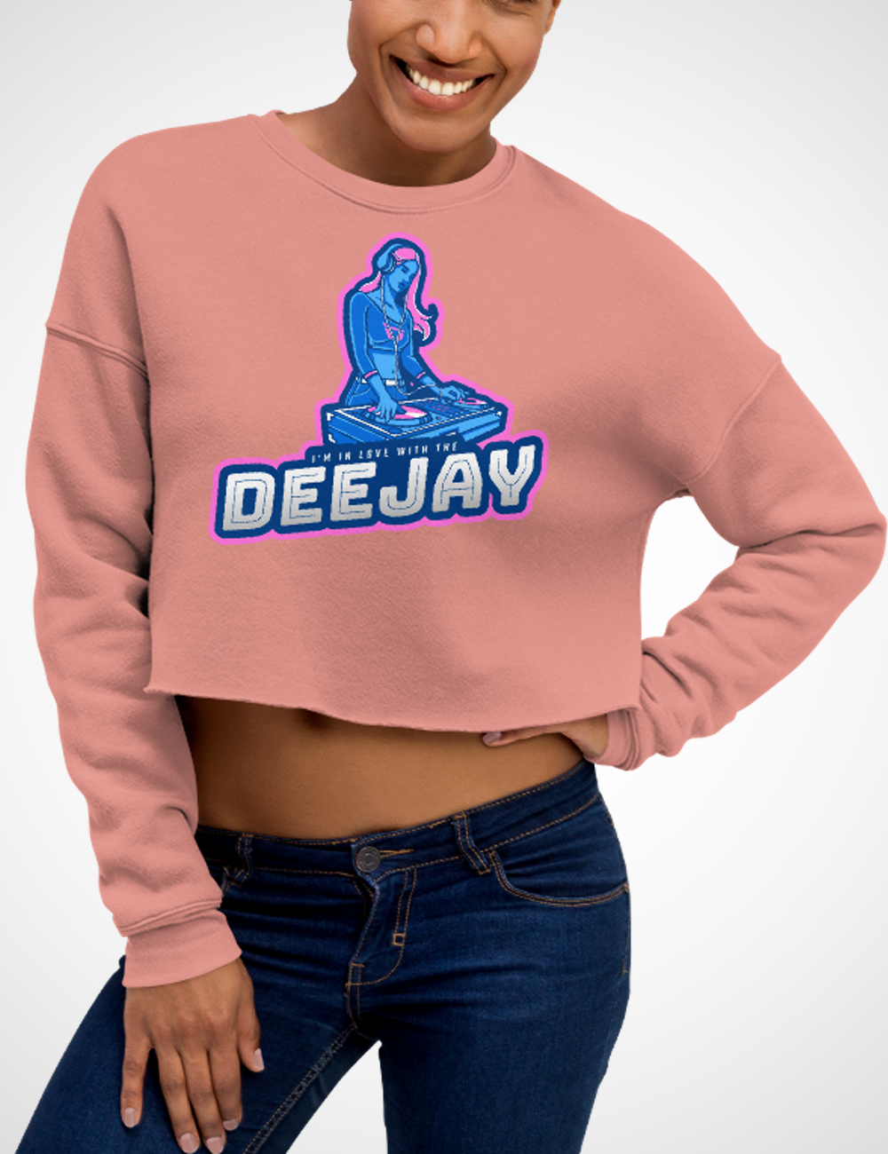 I'm In Love With The DeeJay | Crop Sweatshirt OniTakai