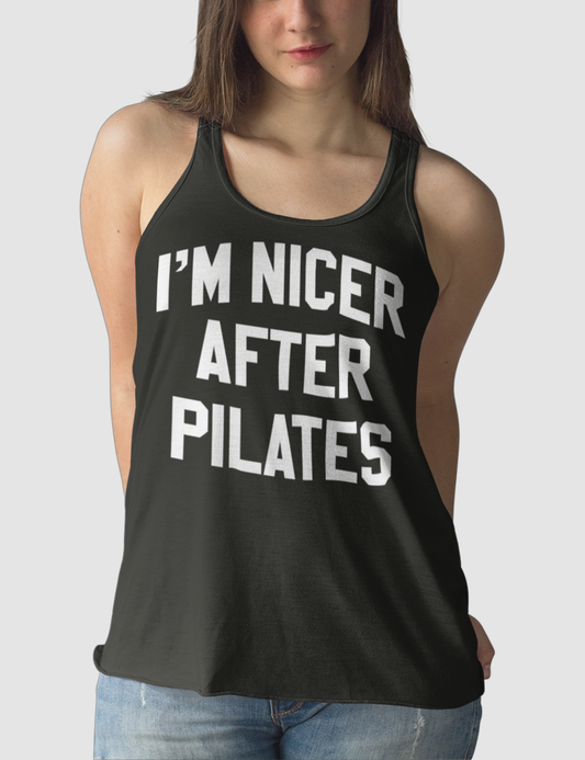 I'm Nicer After PIlates Women's Cut Racerback Tank Top OniTakai