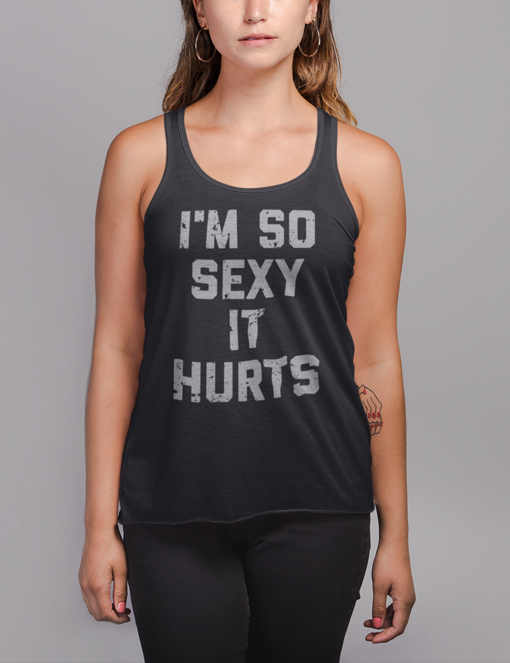 I'm So Sexy It Hurts Women's Cut Racerback Tank Top OniTakai