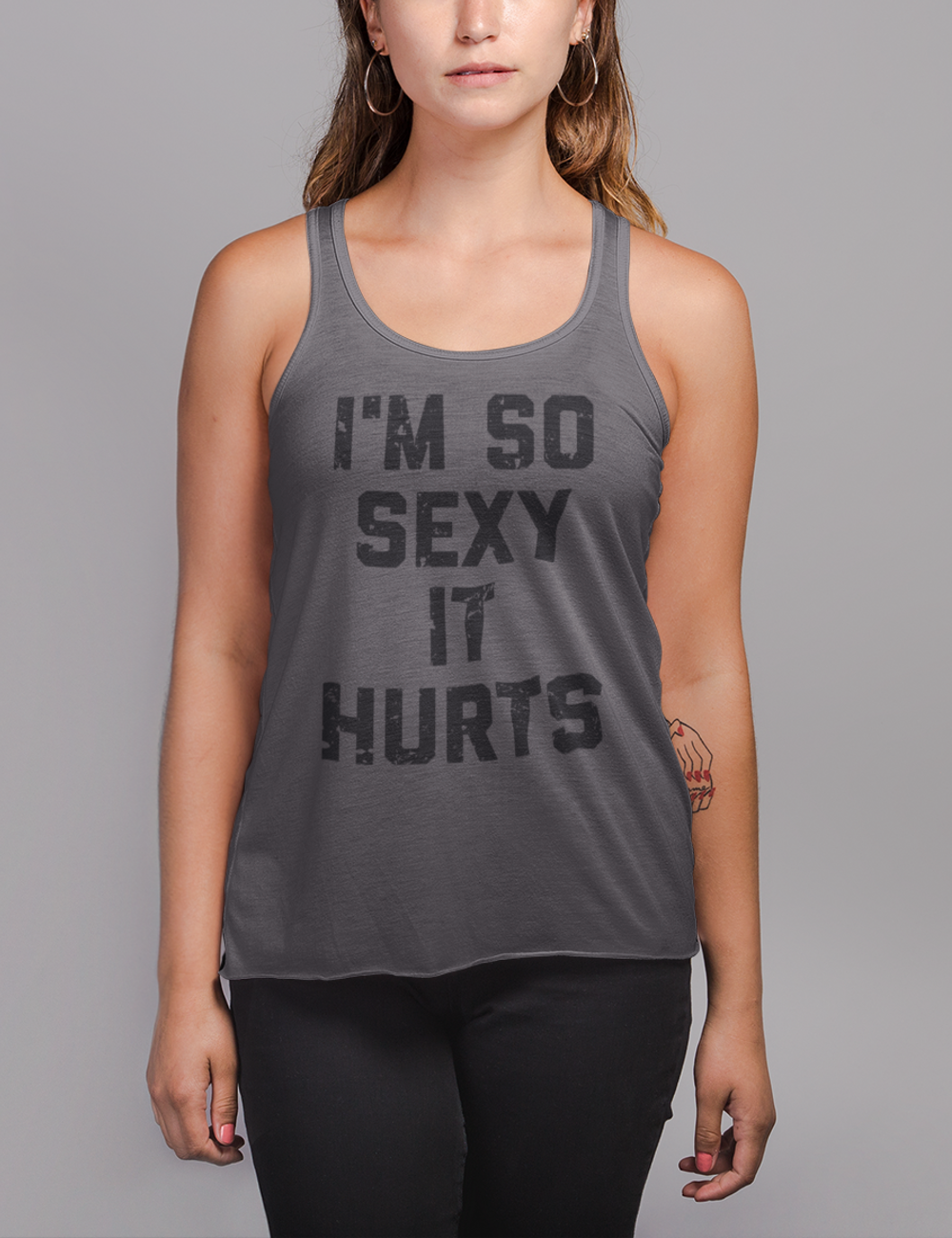 I'm So Sexy It Hurts Women's Cut Racerback Tank Top OniTakai