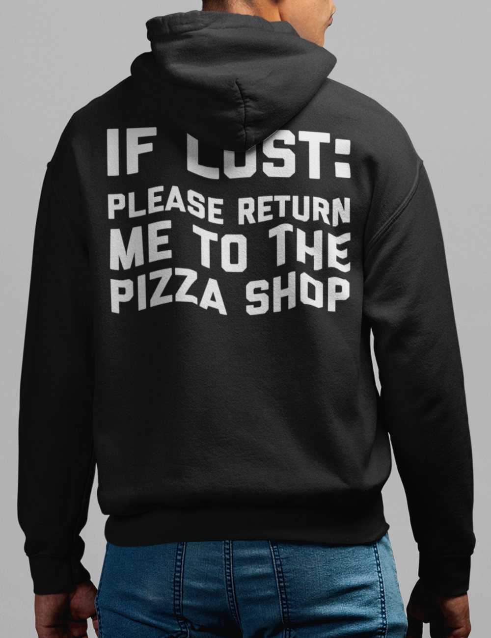 If Lost Please Return Me To The Pizza Shop | Back Print Hoodie OniTakai