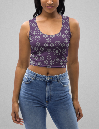 Imperial Purple Gentry | Women's Sleeveless Fitted Crop Top OniTakai