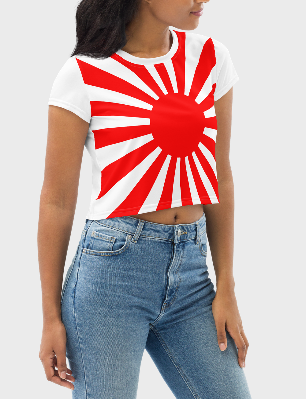Imperial Rising Sun Of Japan | Women's Sublimated Crop Top T-Shirt OniTakai
