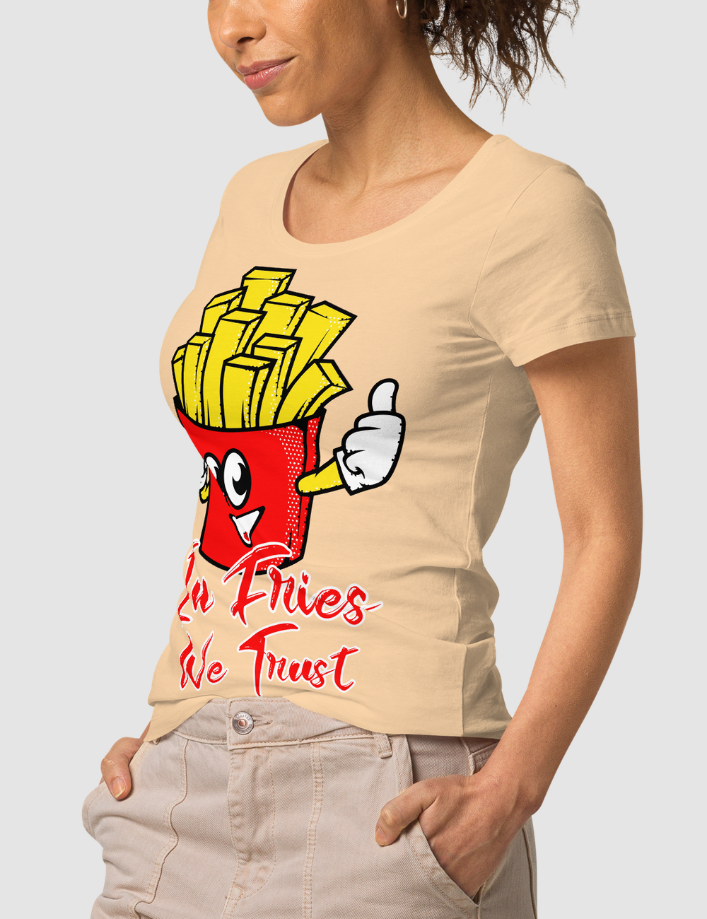 In Fries We Trust | Women's Organic Round Neck T-Shirt OniTakai