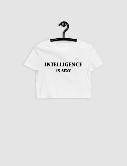 Intelligence Is Sexy Women's Fitted Crop Top T-Shirt OniTakai