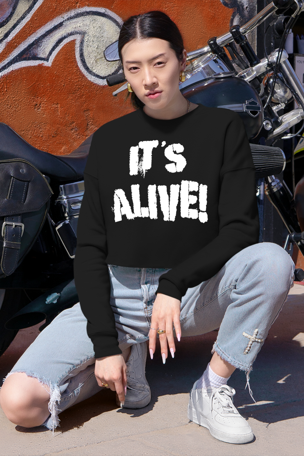 It's Alive! Crop Sweatshirt OniTakai