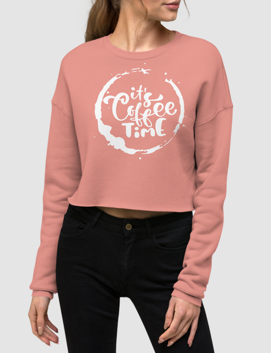 It's Coffee Time Crop Sweatshirt OniTakai