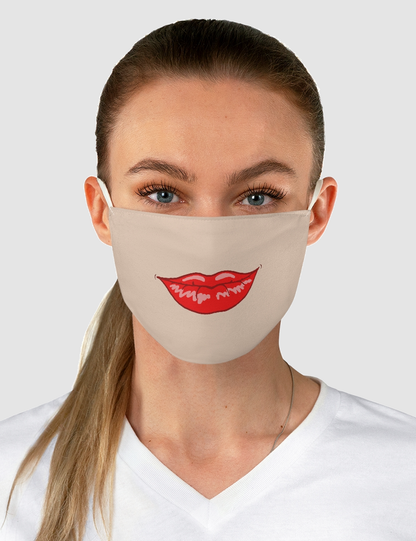 Juicy Red Lips | Two-Layer Polyester Fabric Face Mask OniTakai