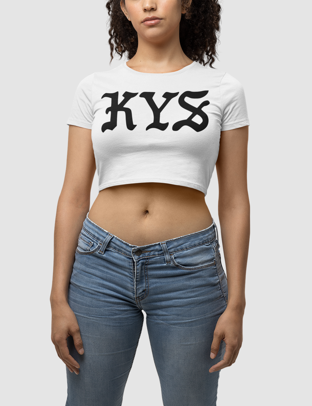 KYS Women's Fitted Crop Top T-Shirt OniTakai