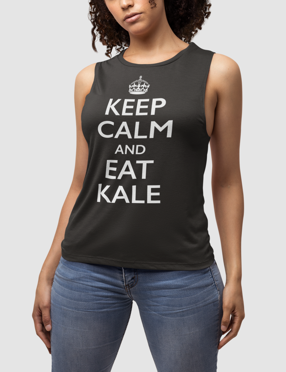 Keep Calm And Eat Kale | Women's Muscle Tank Top OniTakai