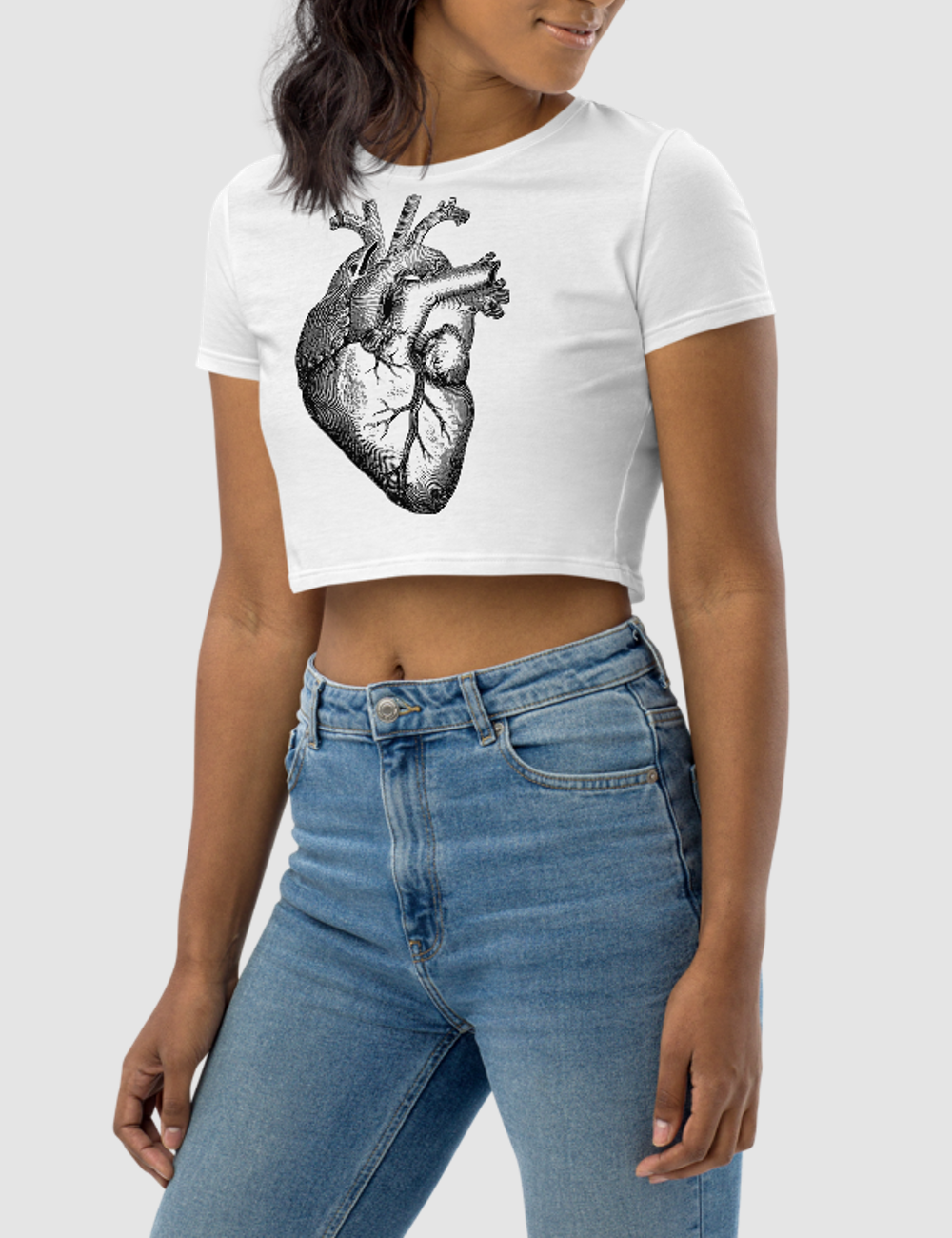 Large Anatomical Heart | Women's Crop Top T-Shirt OniTakai
