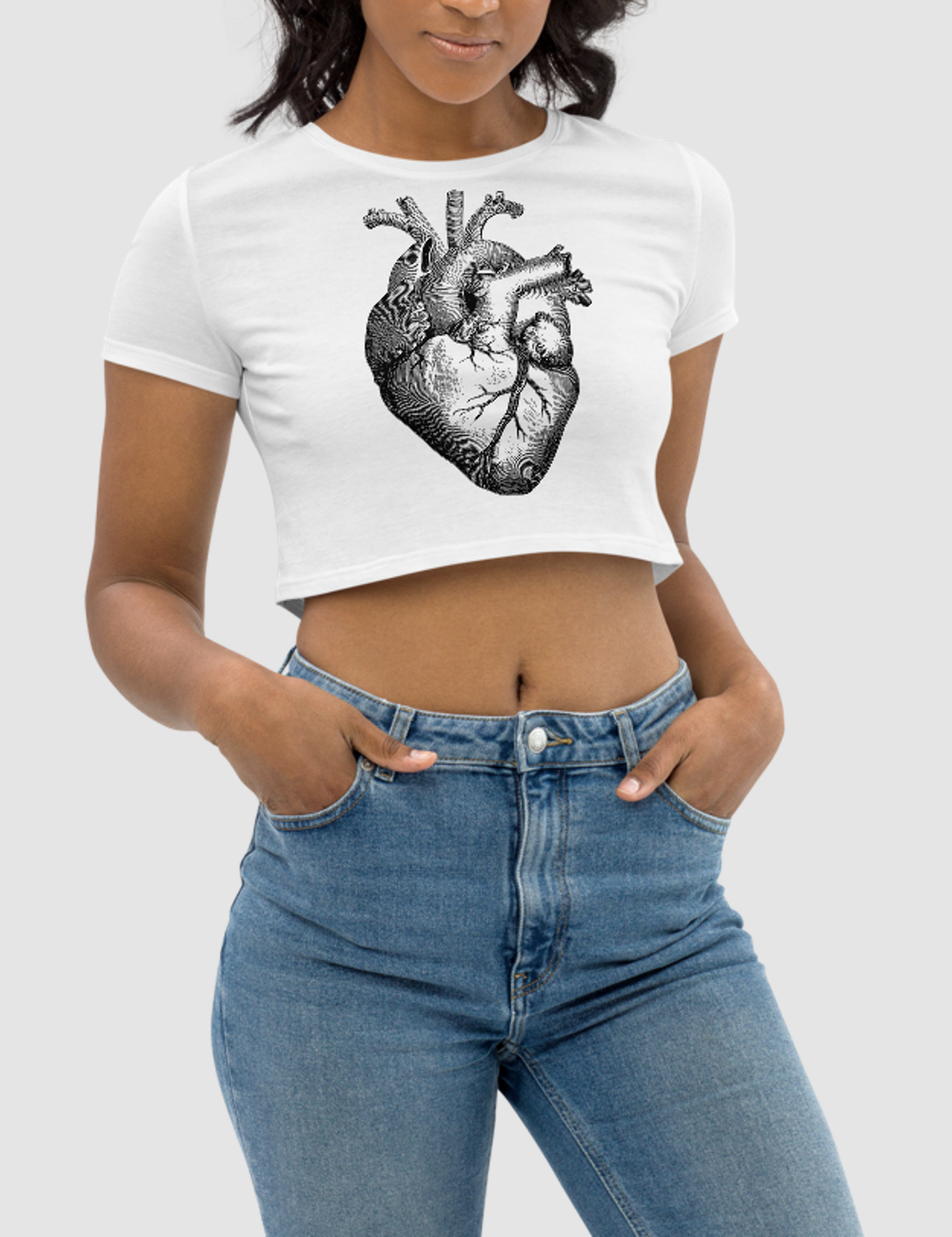 Large Anatomical Heart | Women's Crop Top T-Shirt OniTakai