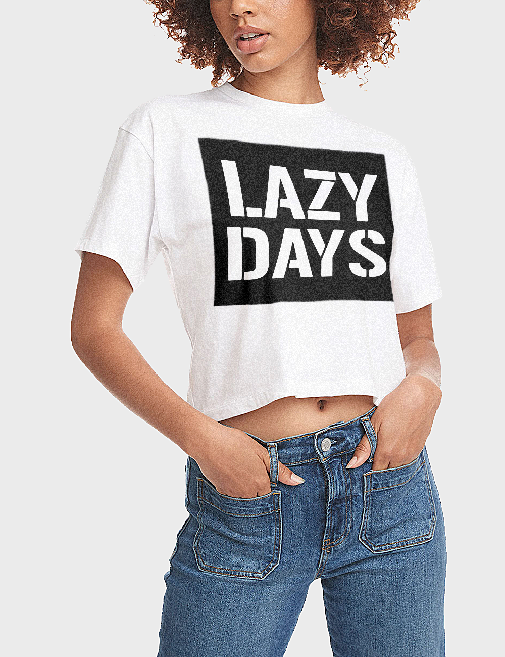 Lazy Days | Women's Relaxed Crop Top T-Shirt OniTakai
