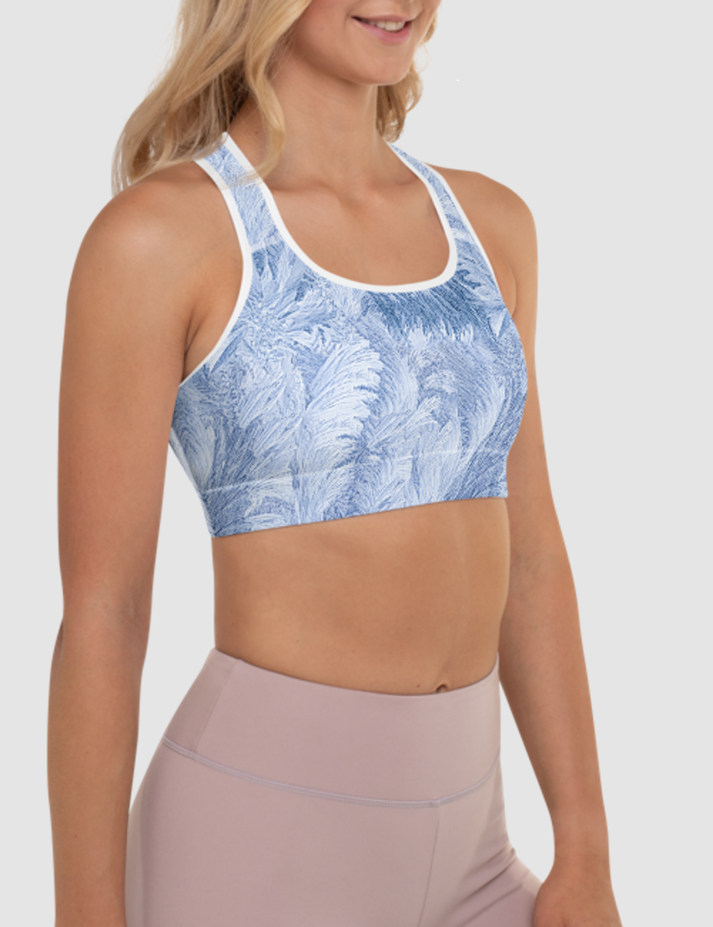 Leafy Frost | Women's Padded Sports Bra OniTakai