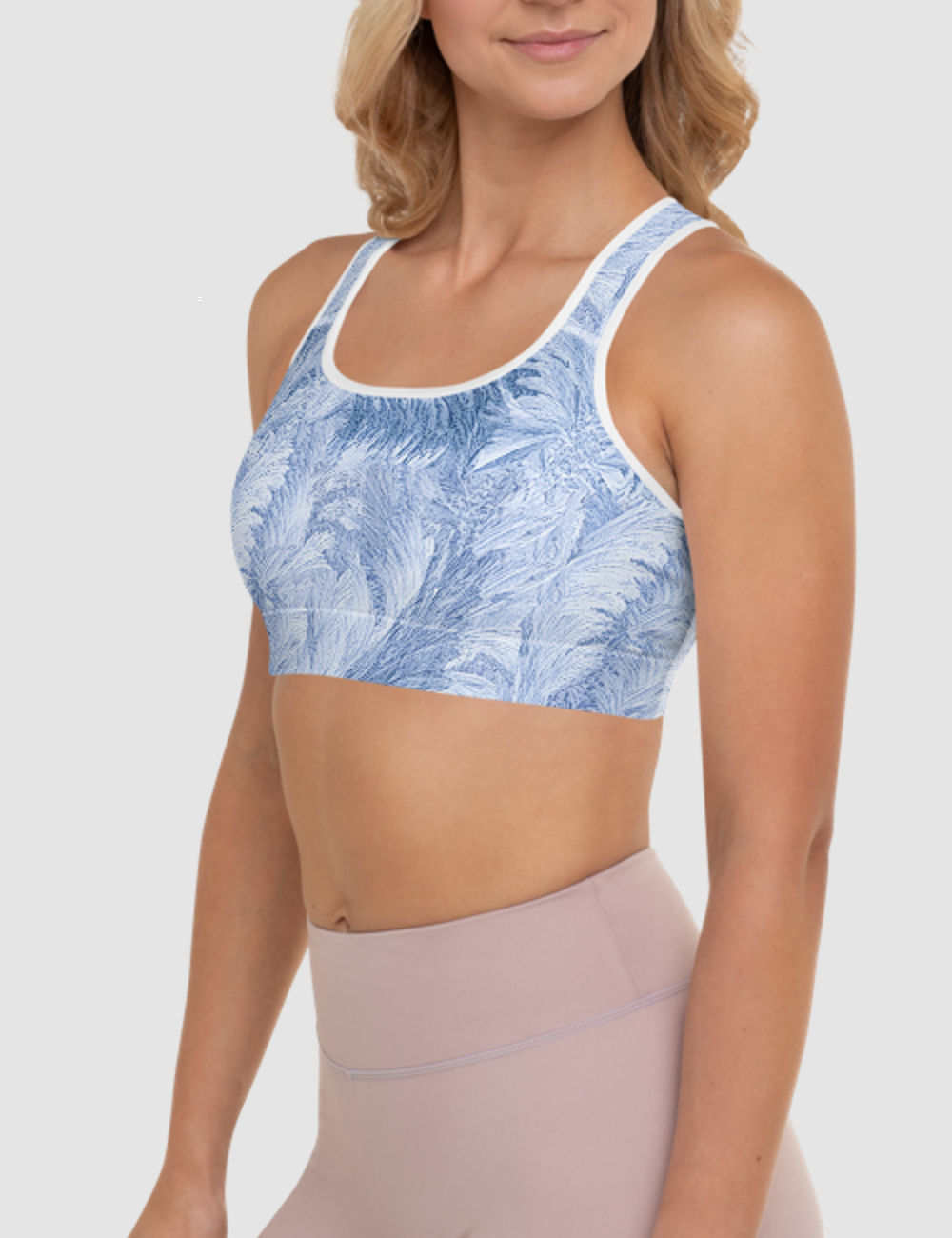 Leafy Frost | Women's Padded Sports Bra OniTakai