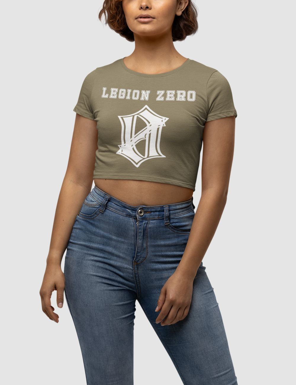 Legion Zero | Women's Fitted Crop Top T-Shirt OniTakai