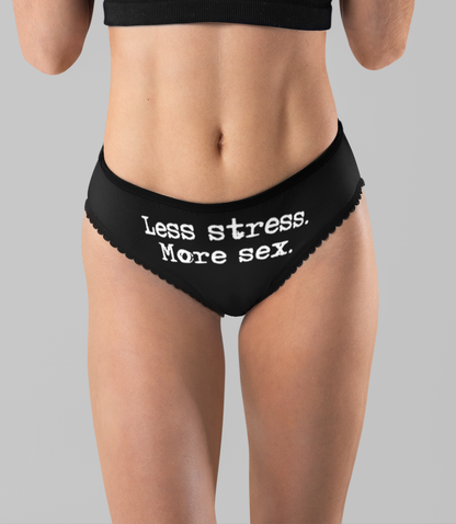 Less Stress More Sex | Women's Intimate Briefs OniTakai