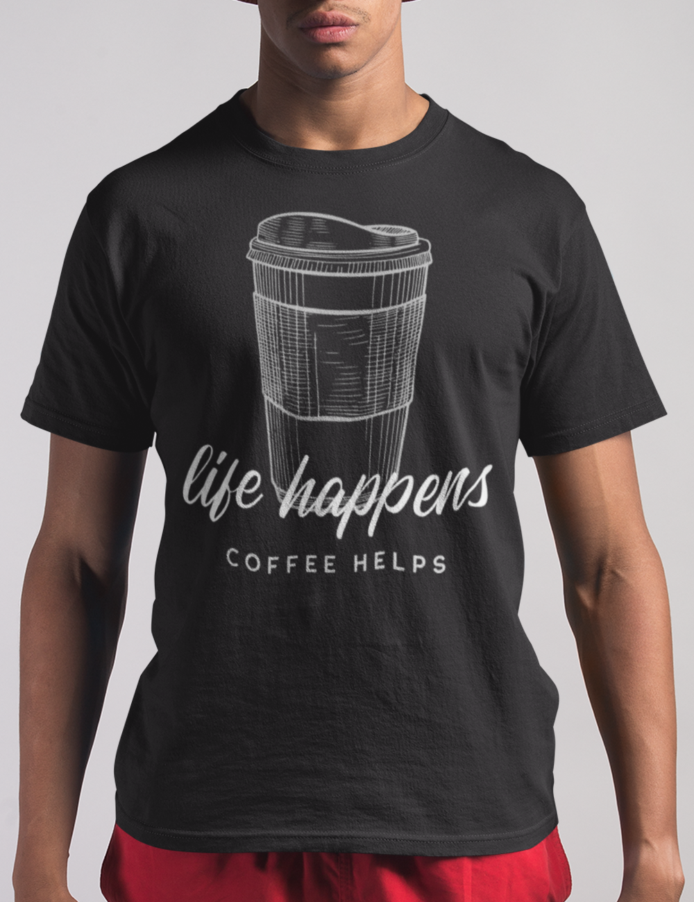 Life Happens Coffee Helps Men's Classic T-Shirt OniTakai