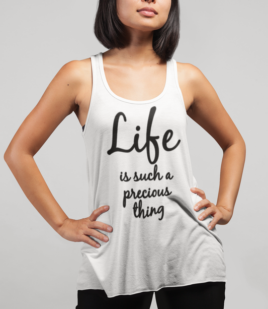 Life Is Such A Precious Thing Women's Cut Racerback Tank Top OniTakai