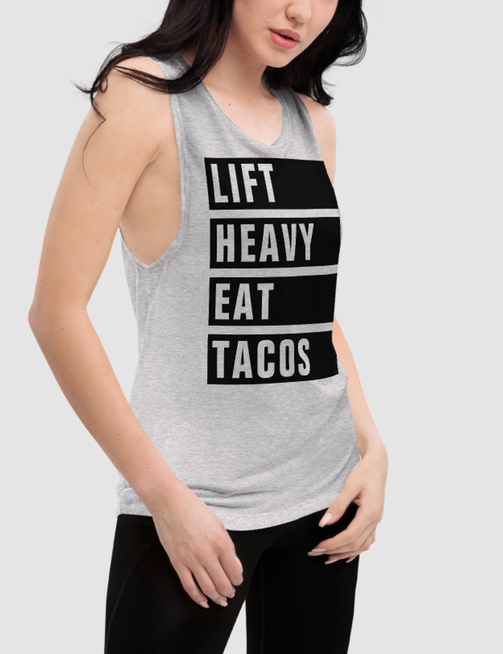 Lift Heavy Eat Tacos Women's Muscle Tank Top OniTakai