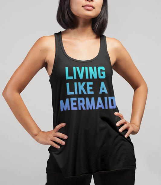 Living Like A Mermaid Women's Cut Racerback Tank Top OniTakai