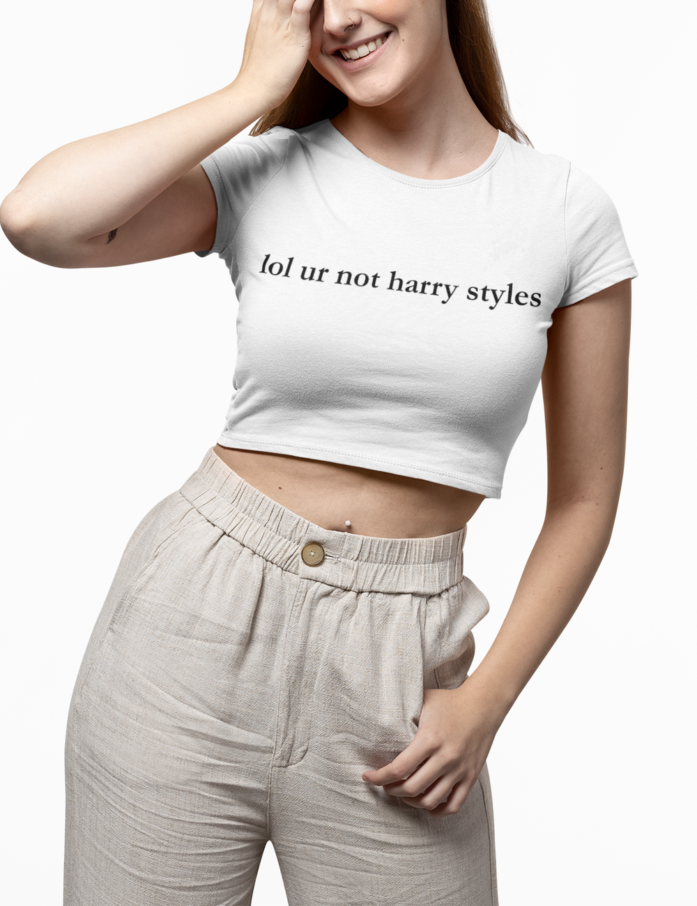 Lol Ur Not Harry Styles | Women's Fitted Crop Top T-Shirt OniTakai