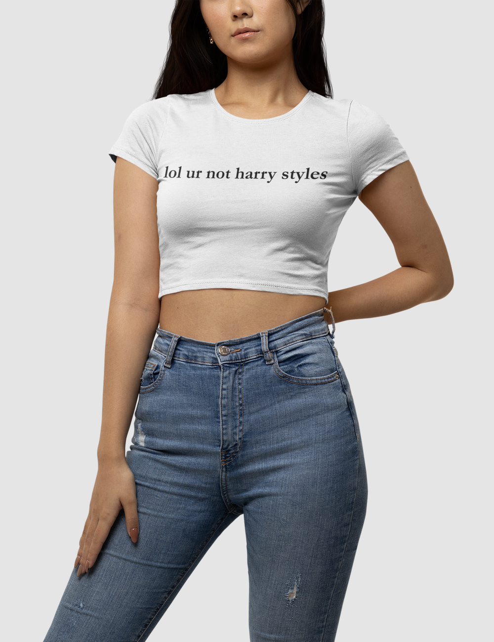 Lol Ur Not Harry Styles | Women's Fitted Crop Top T-Shirt OniTakai