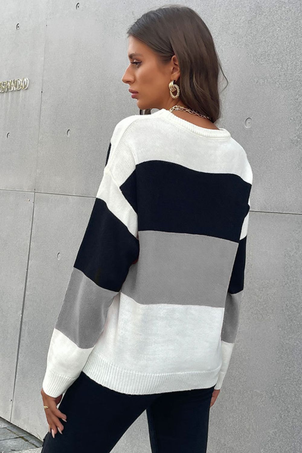 Longing For Fall Color Block Sweater OniTakai