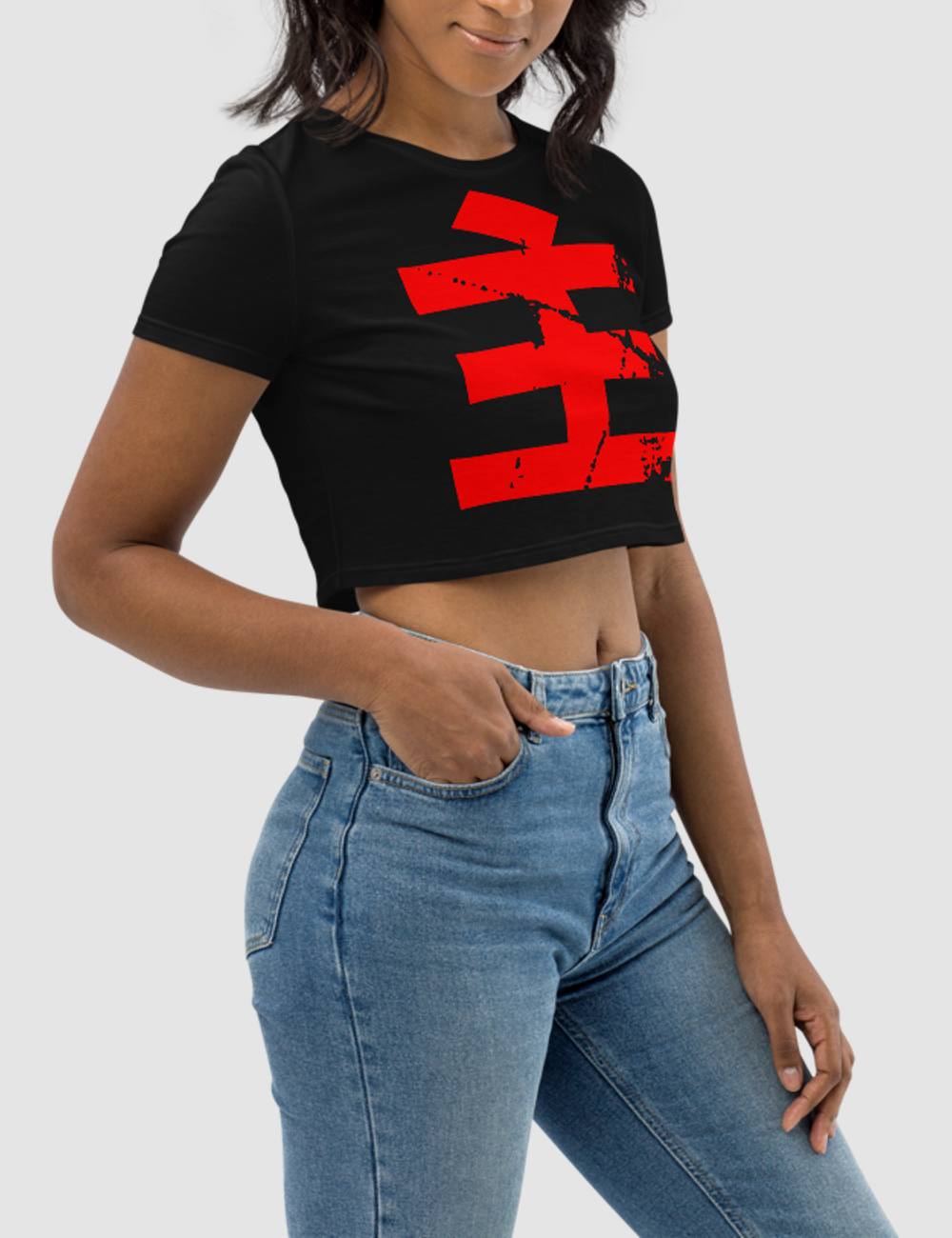 Lord Kanji Women's Fitted Crop Top T-Shirt OniTakai