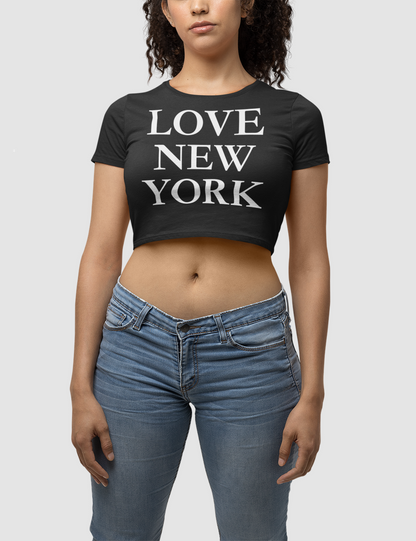 Love New York | Women's Fitted Crop Top T-Shirt OniTakai