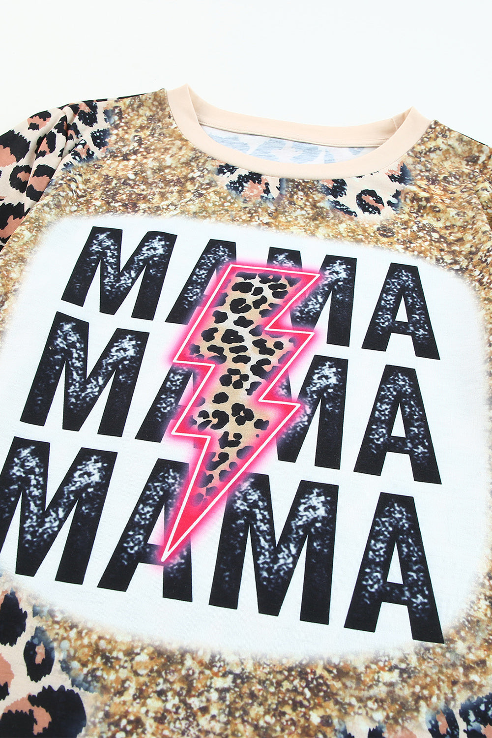 MAMA Lightning Graphic Leopard Dyed T Shirt OniTakai