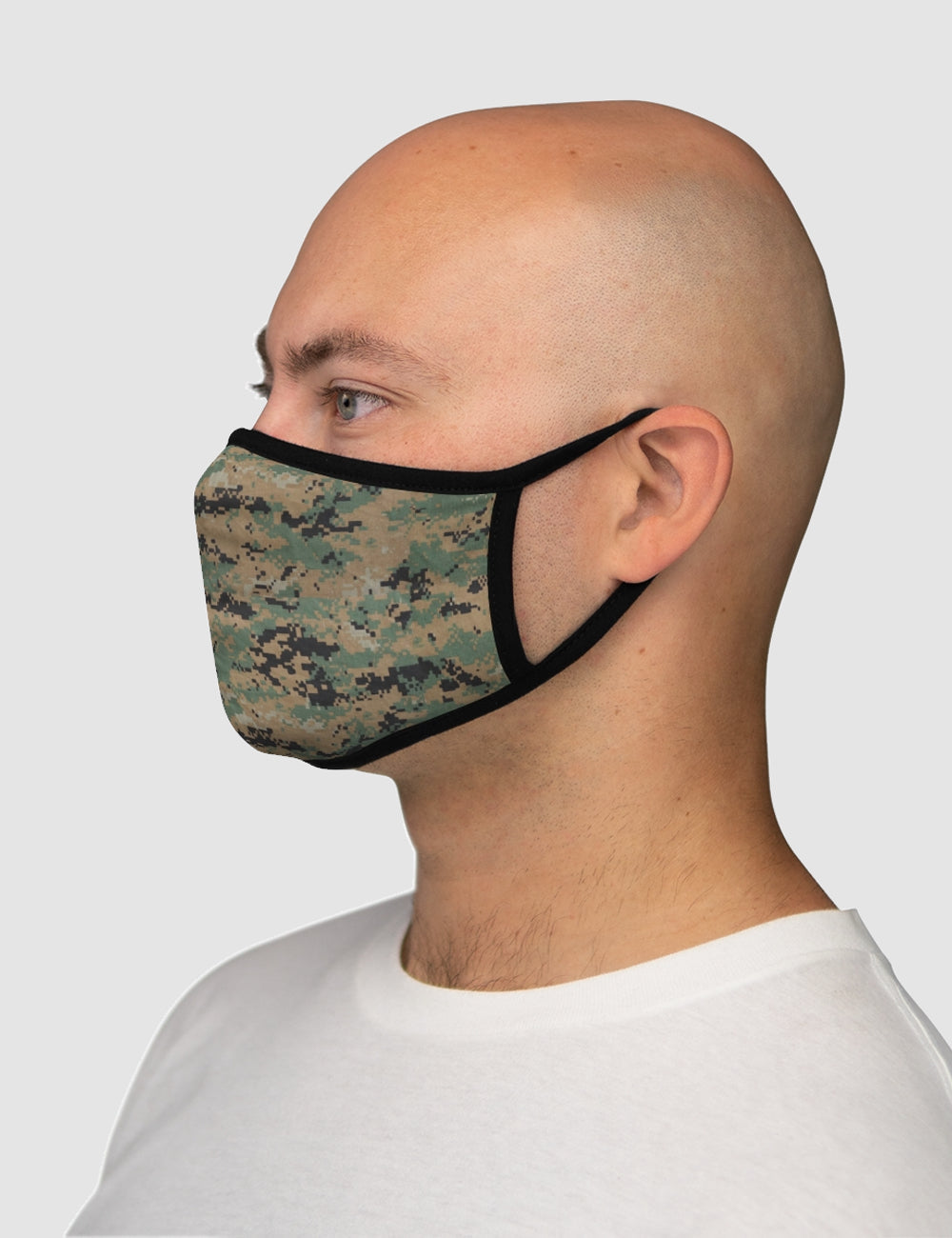 MARPAT Digital Woodland Camouflage Print Fitted Double Layered Polyester Face Mask OniTakai
