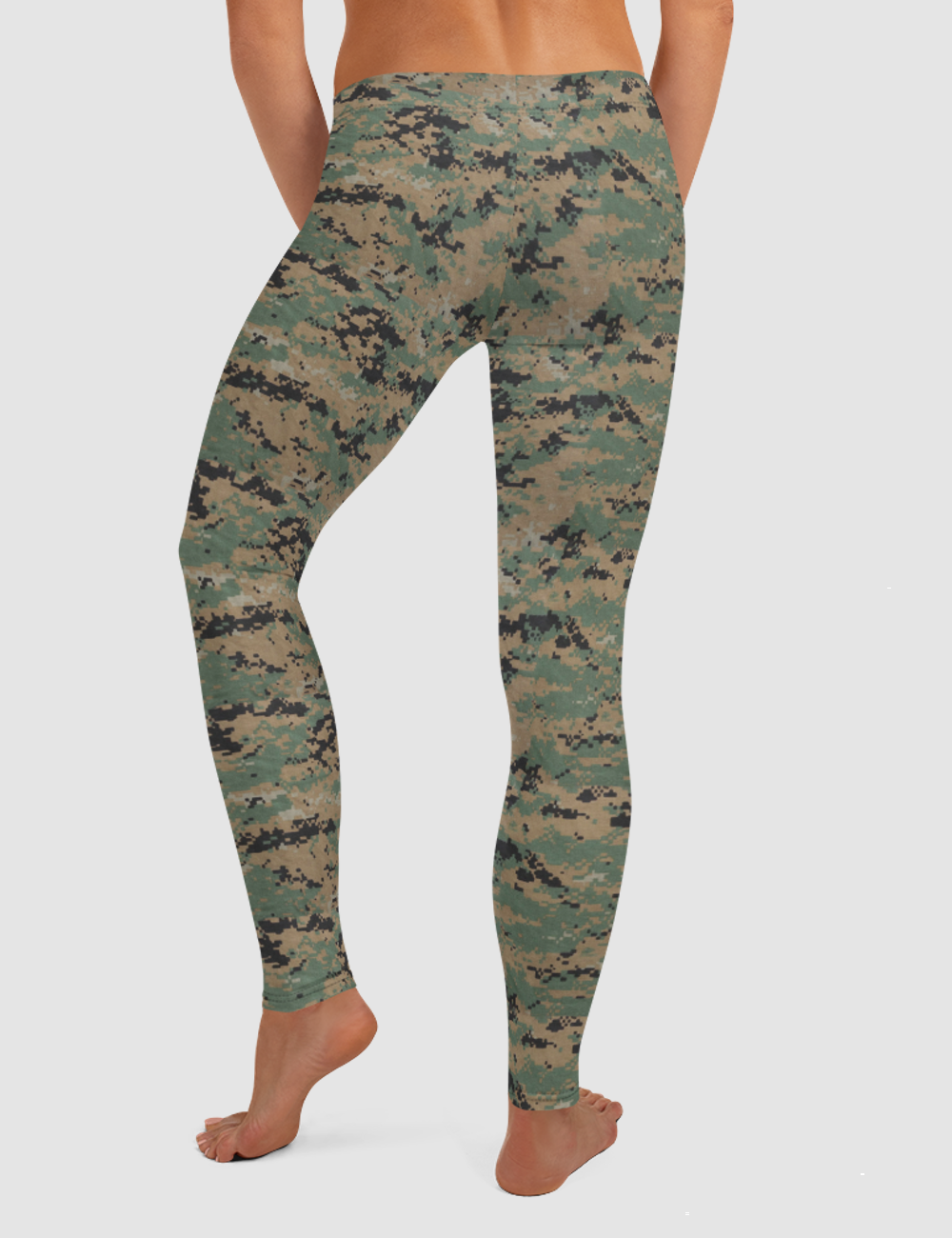 MARPAT Digital Woodland Camouflage Print | Women's Standard Yoga Leggings OniTakai