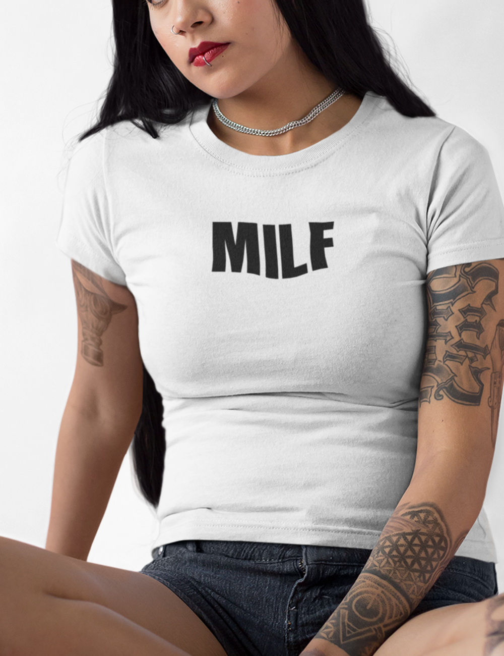 MILF | Women's Fitted T-Shirt OniTakai