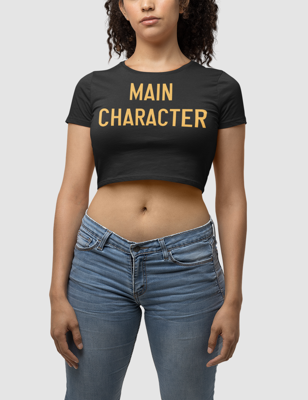 Main Character Women's Fitted Crop Top T-Shirt OniTakai