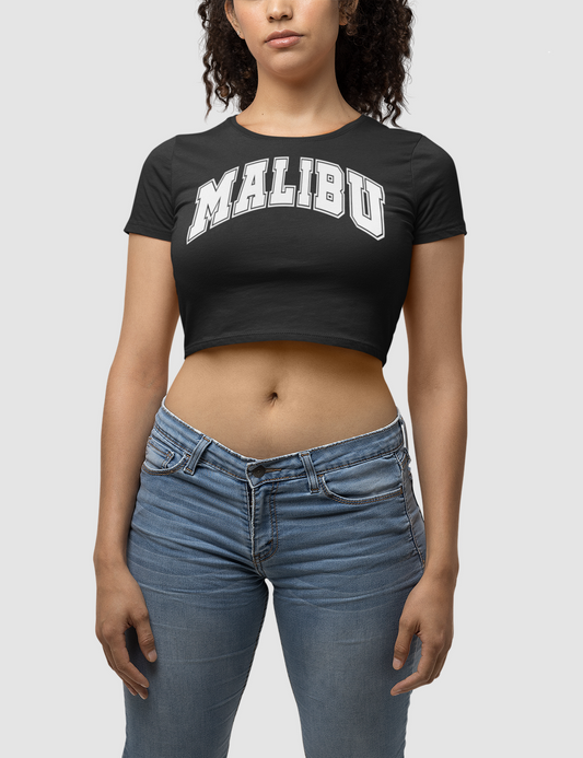 Malibu Grand Varsity League Women's Fitted Crop Top T-Shirt OniTakai