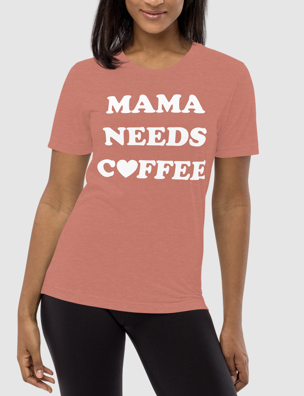 Mama Needs Coffee (Heart) Tri-Blend T-Shirt OniTakai
