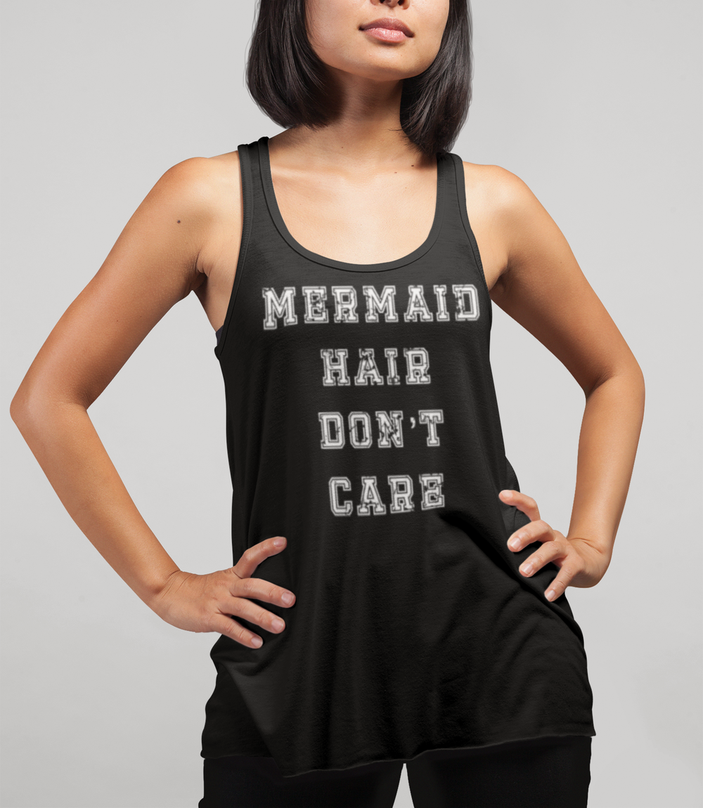 Mermaid Hair Don't Care | Women's Cut Racerback Tank Top OniTakai