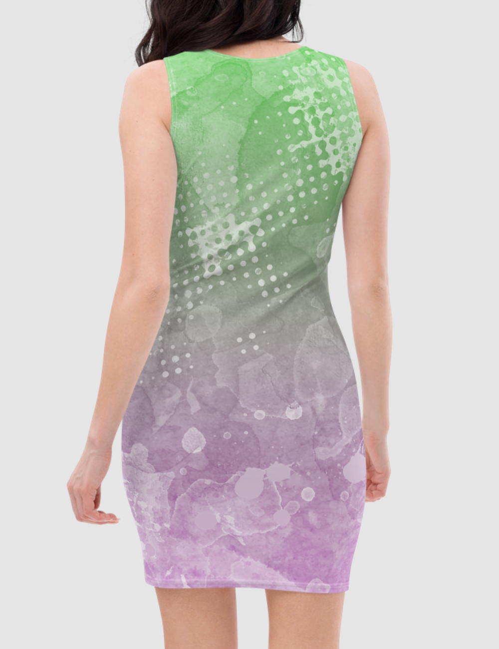 Mermaid Ombre | Women's Sleeveless Fitted Sublimated Dress OniTakai